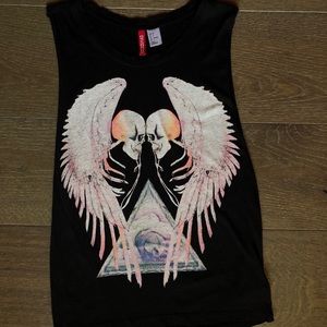 H&M Skull and Wings Tee